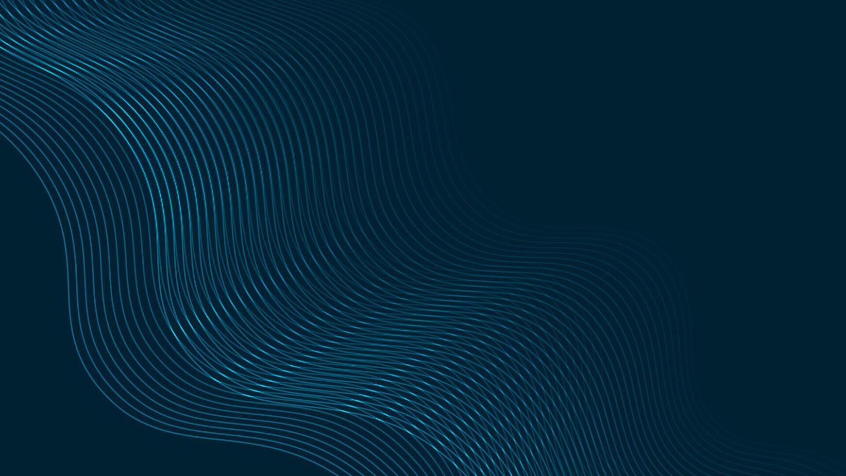 Abstract blue lines on a dark background vector