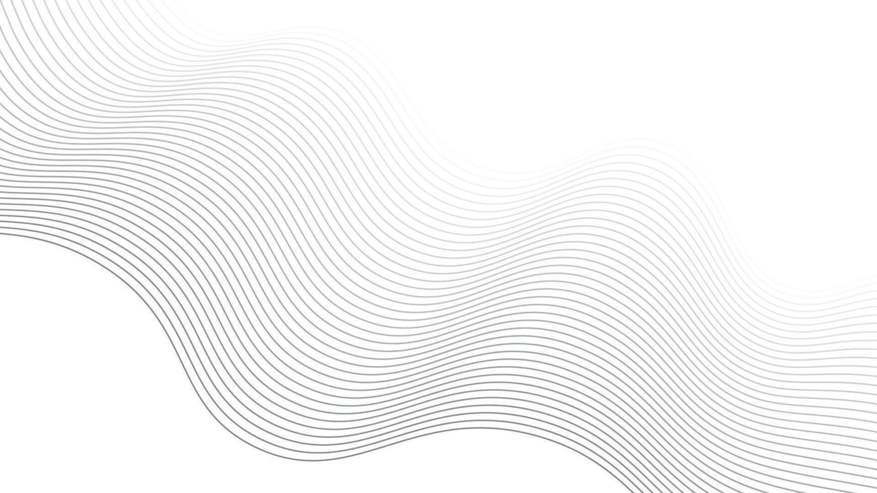 Abstract wave background with lines and curves vector