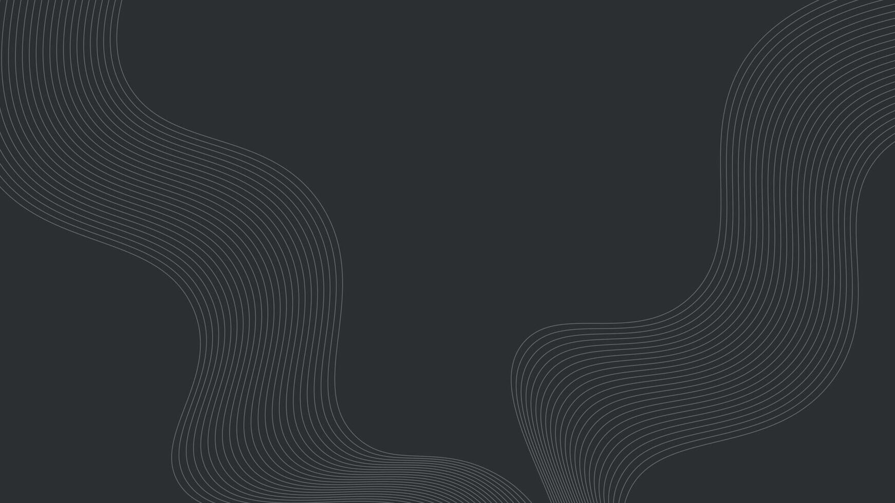 Abstract background with wavy lines on a dark background vector