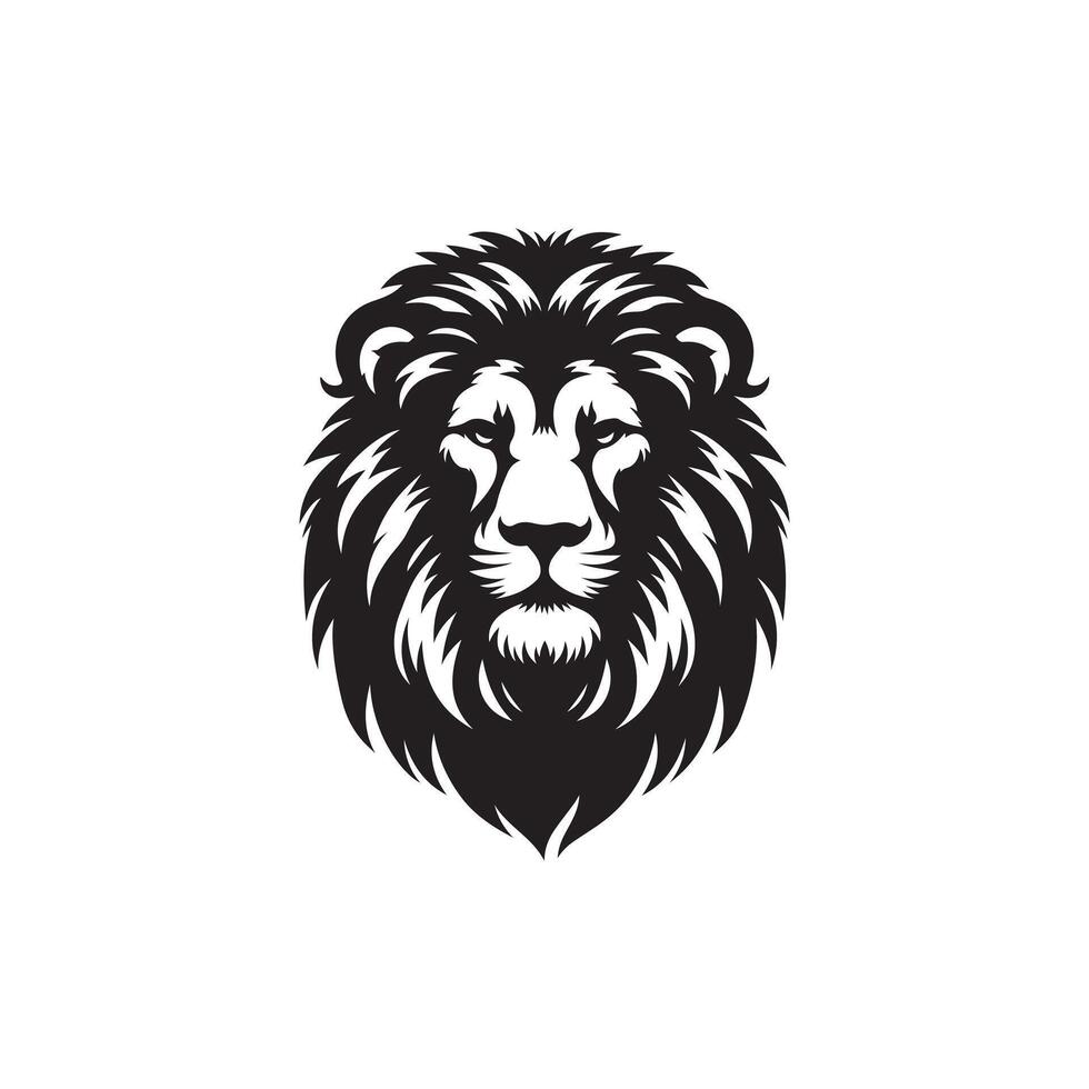 Lion silhouette isolated on white background vector