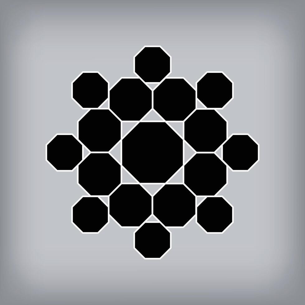 Filmstrip template composition collage template for pentagonal form photos. design and grid for photos. Simple trendy geometric design on white background vector