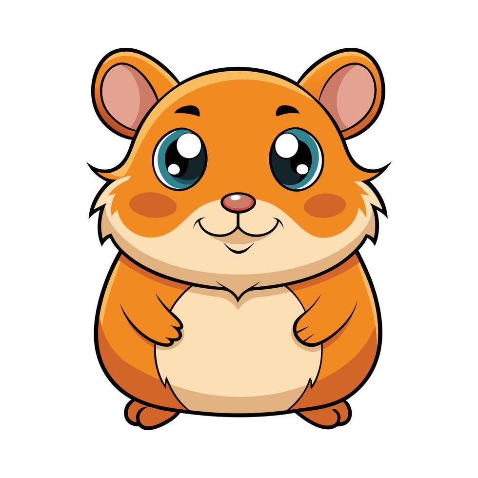 Cute hamster illustration vector