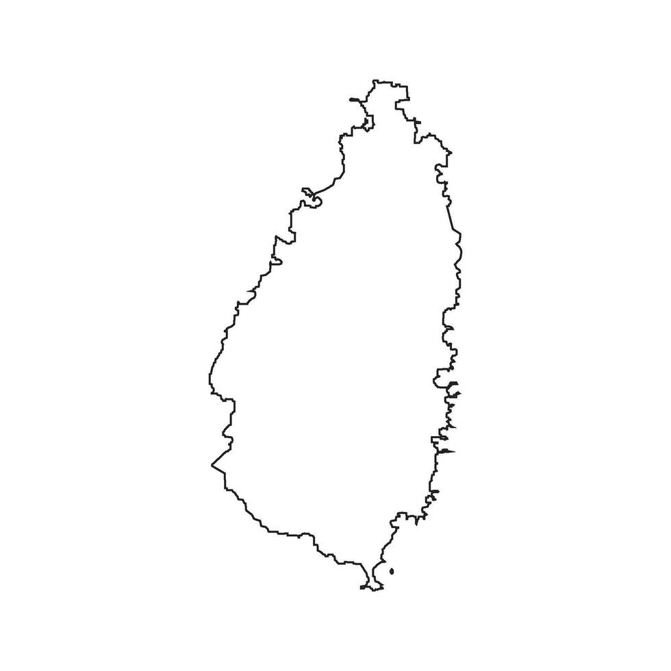 Saint Lucia Region Map Icons and Illustrations vector