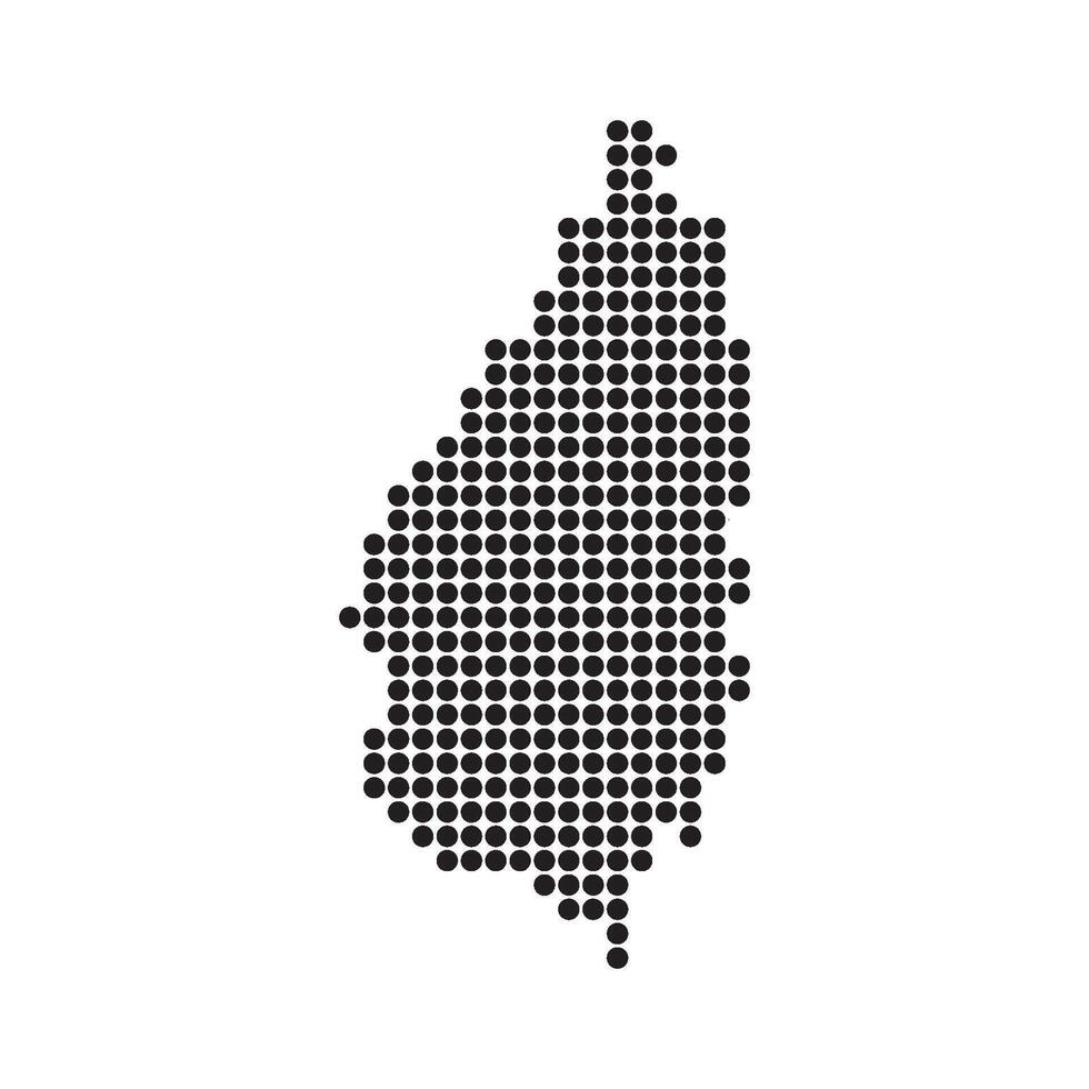 A black dotted map of the island of macau vector