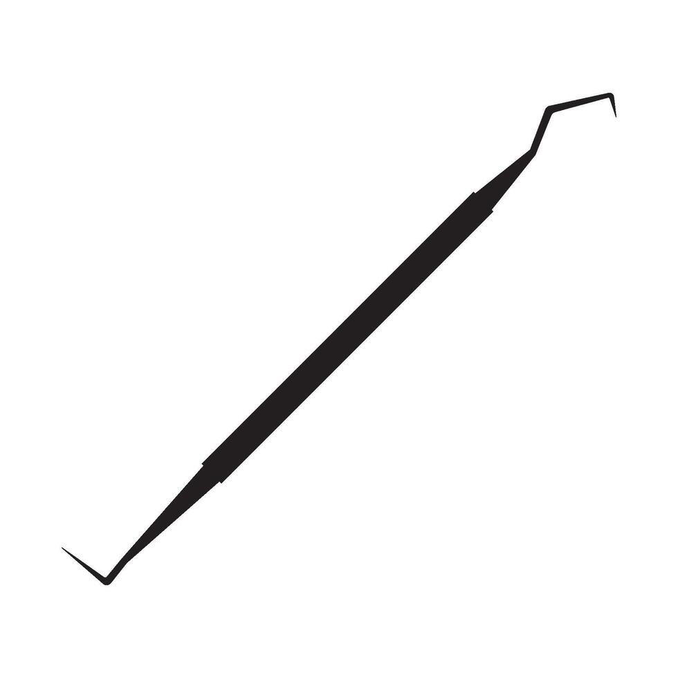Tooth cleaning pick icon vector