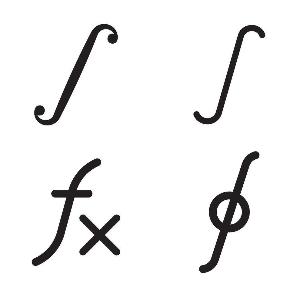 Mathematics Integral Icon vector