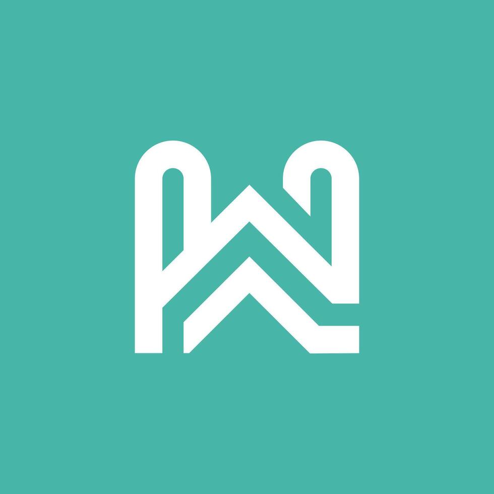 Letter w with modern creative and simple design idea vector