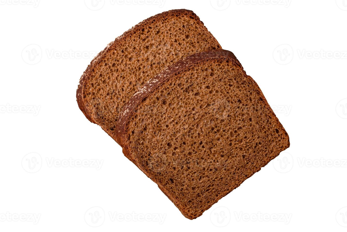 Fresh crispy brown bread sliced from whole grain flour photo