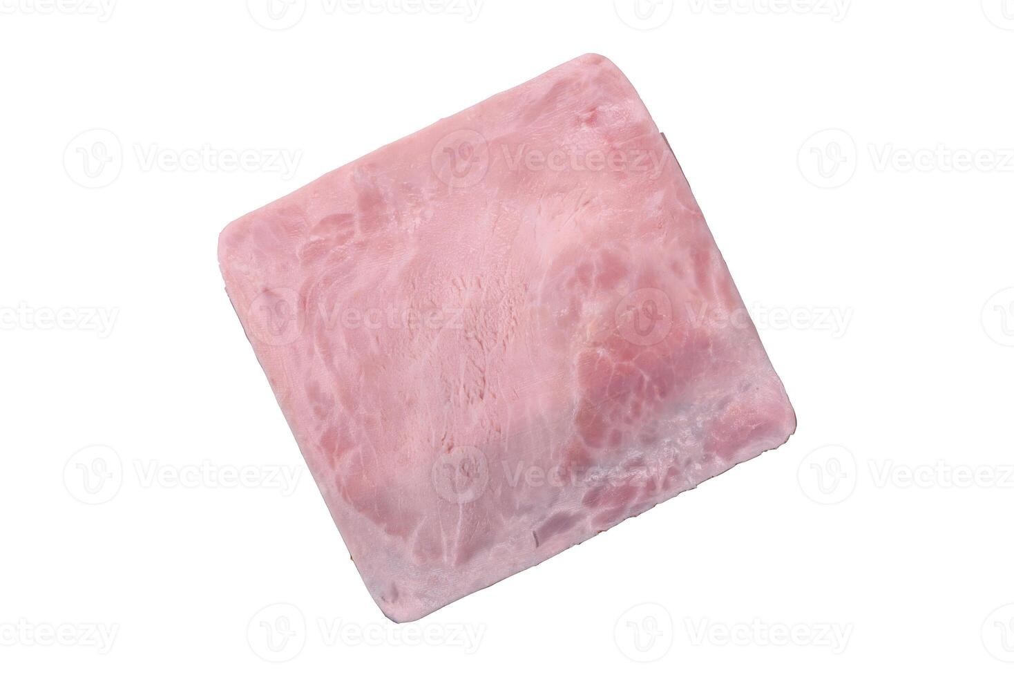Ham cut into square slices for making delicious nutritious sandwiches photo