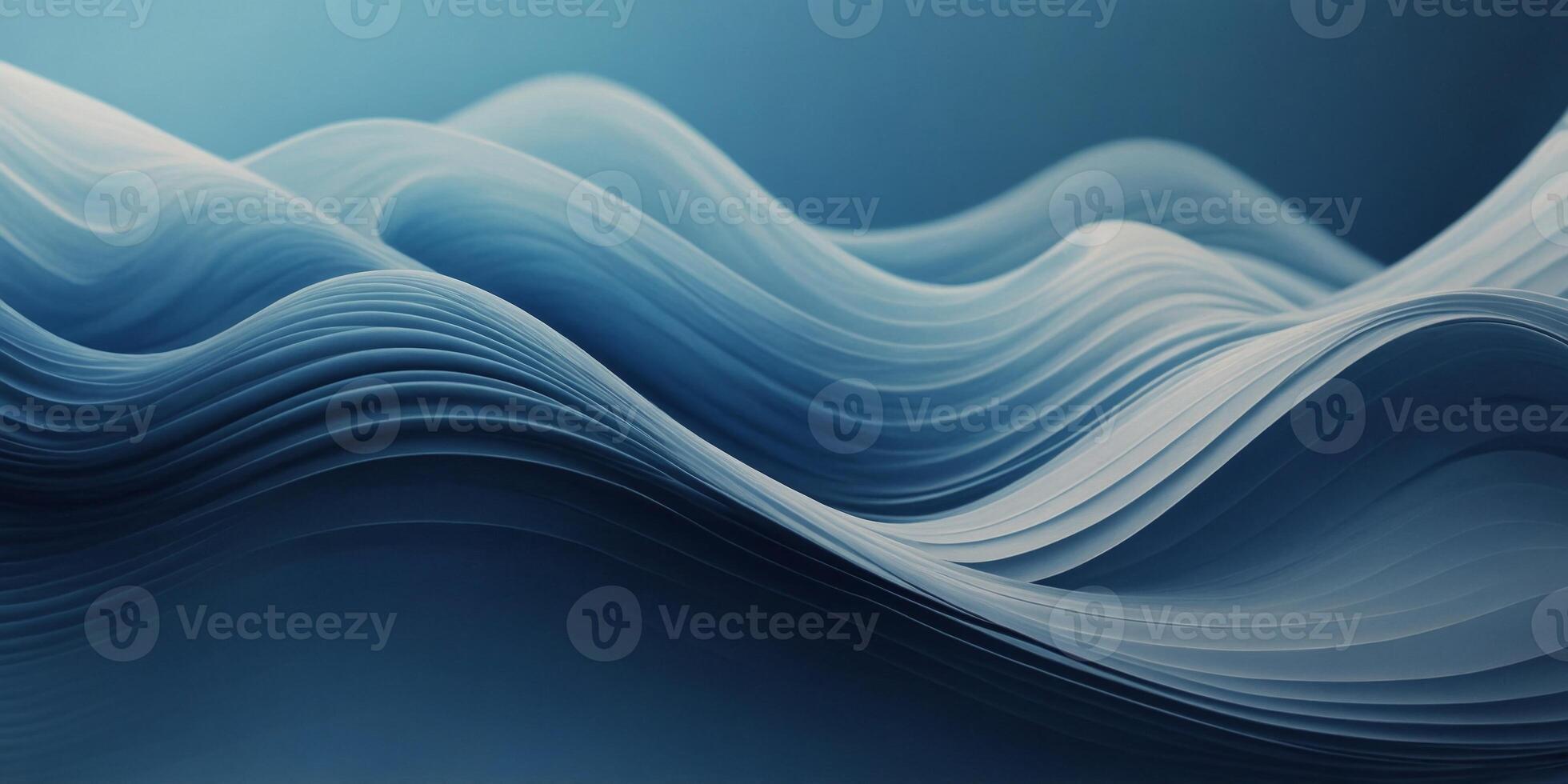 abstract line wave background blue and white wave background gradient soft blue wave business Mordan background. photo