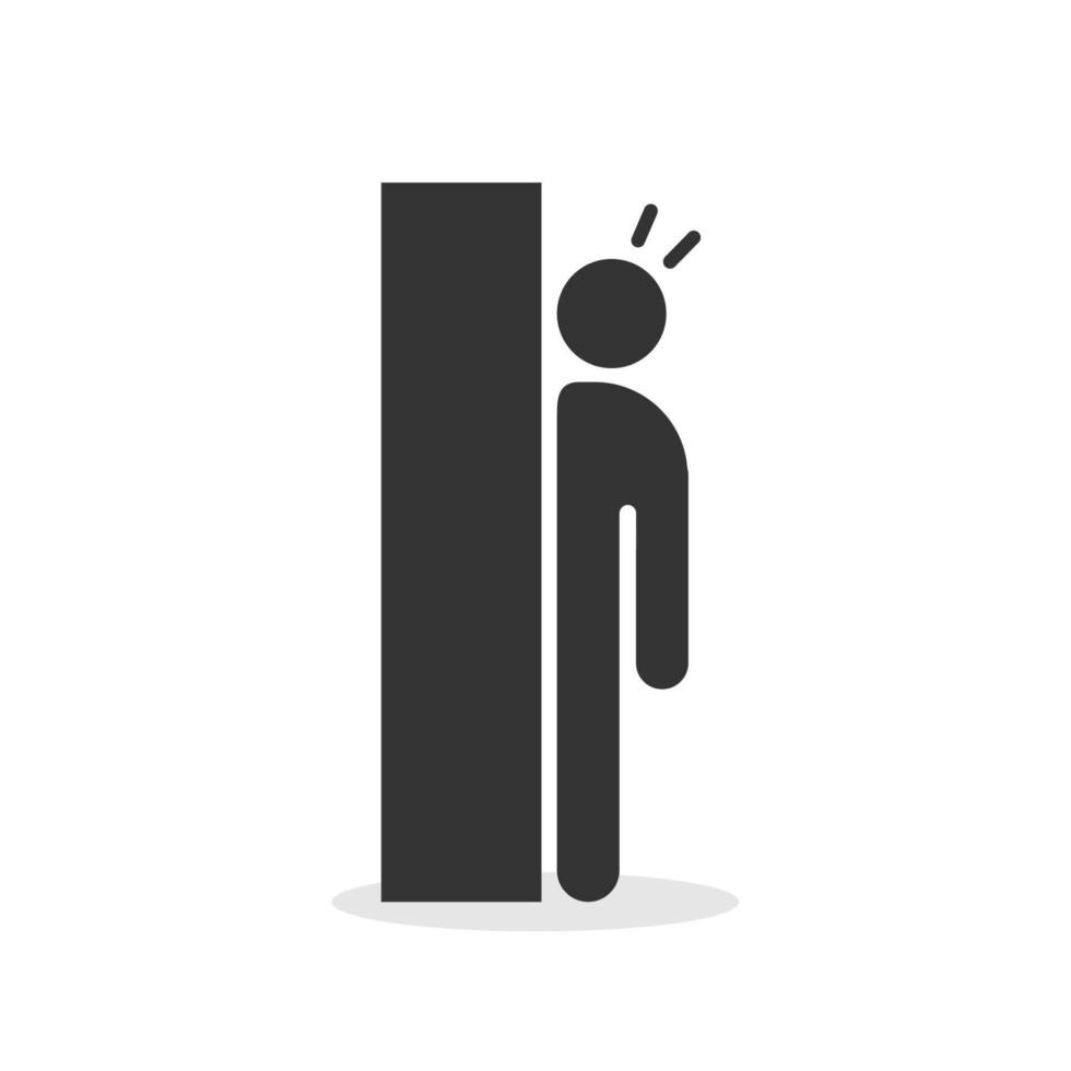 Man spying on icon isolated illustration. vector
