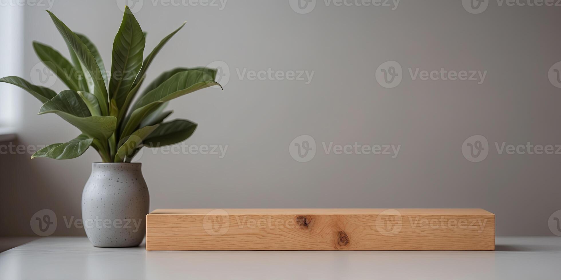A wallmounted shelf in the shape of a parallelogram providing a unique and functional display surface. photo