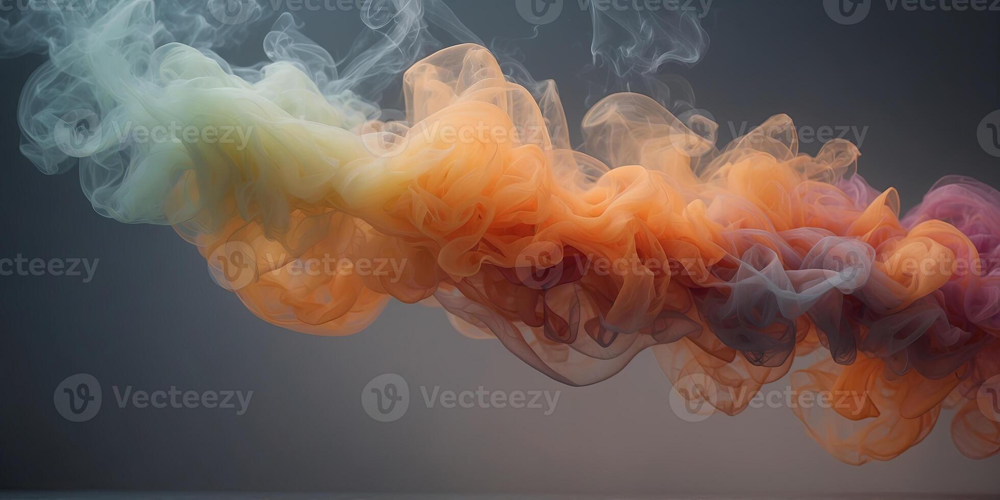 The smoke takes on a dreamy quality as it transitions through a spectrum of colors. photo