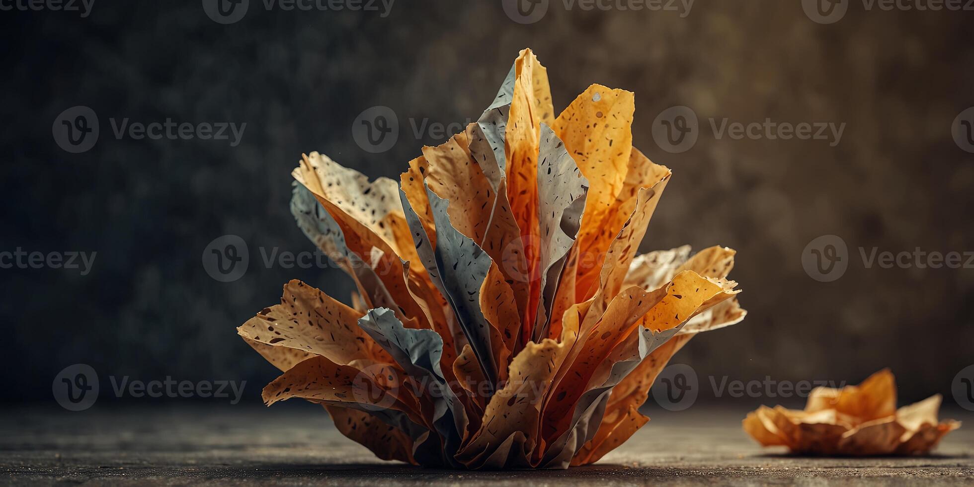 Creating with ripped paper background requires patience. photo