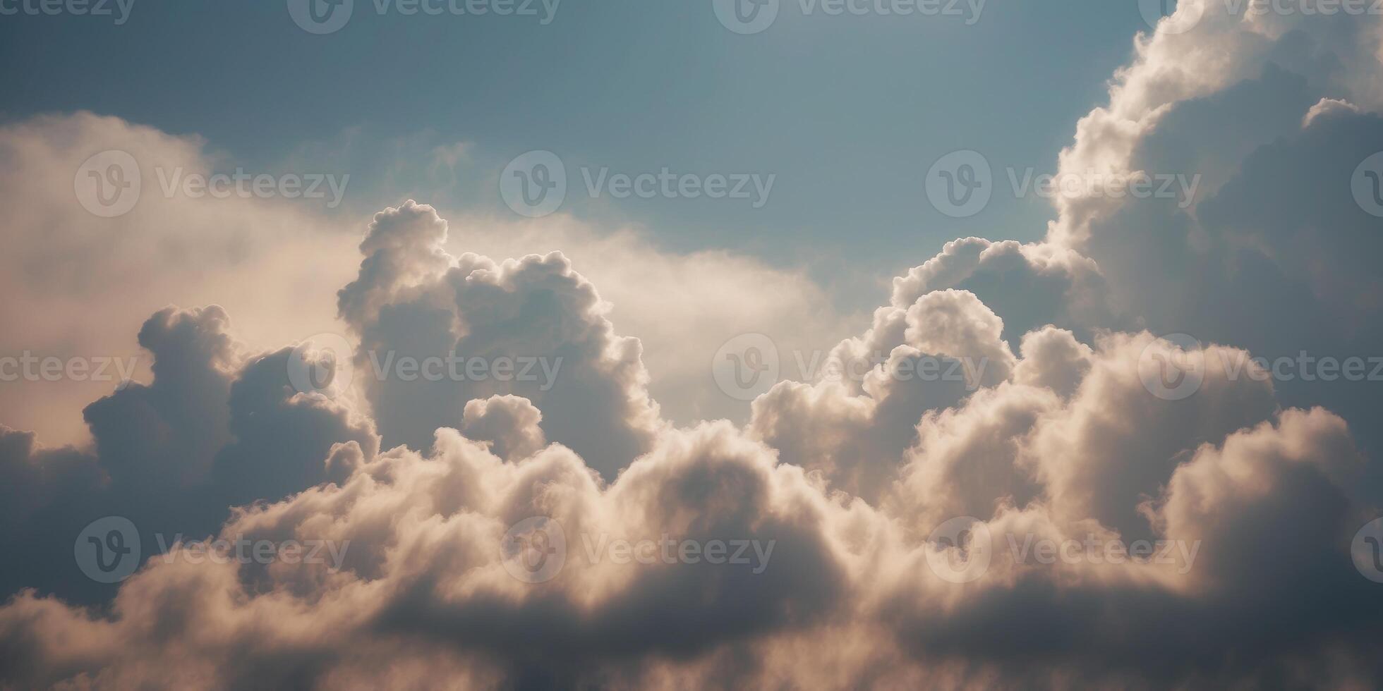 Abstract cloud background with soft edges. photo