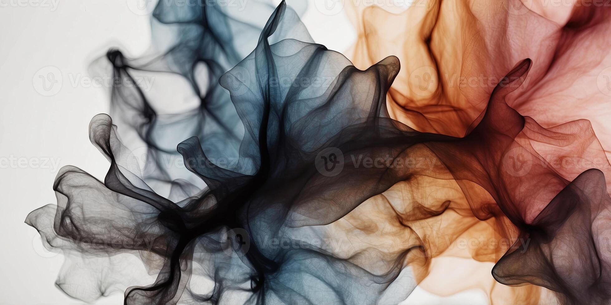 Abstract Ink Blot Art Expressing Inner Feelings. photo