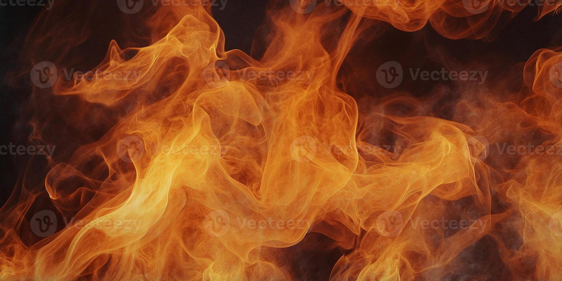 A dramatic watercolor of a roaring fire frame its flames licking the edges in bright oranges and deep reds. photo