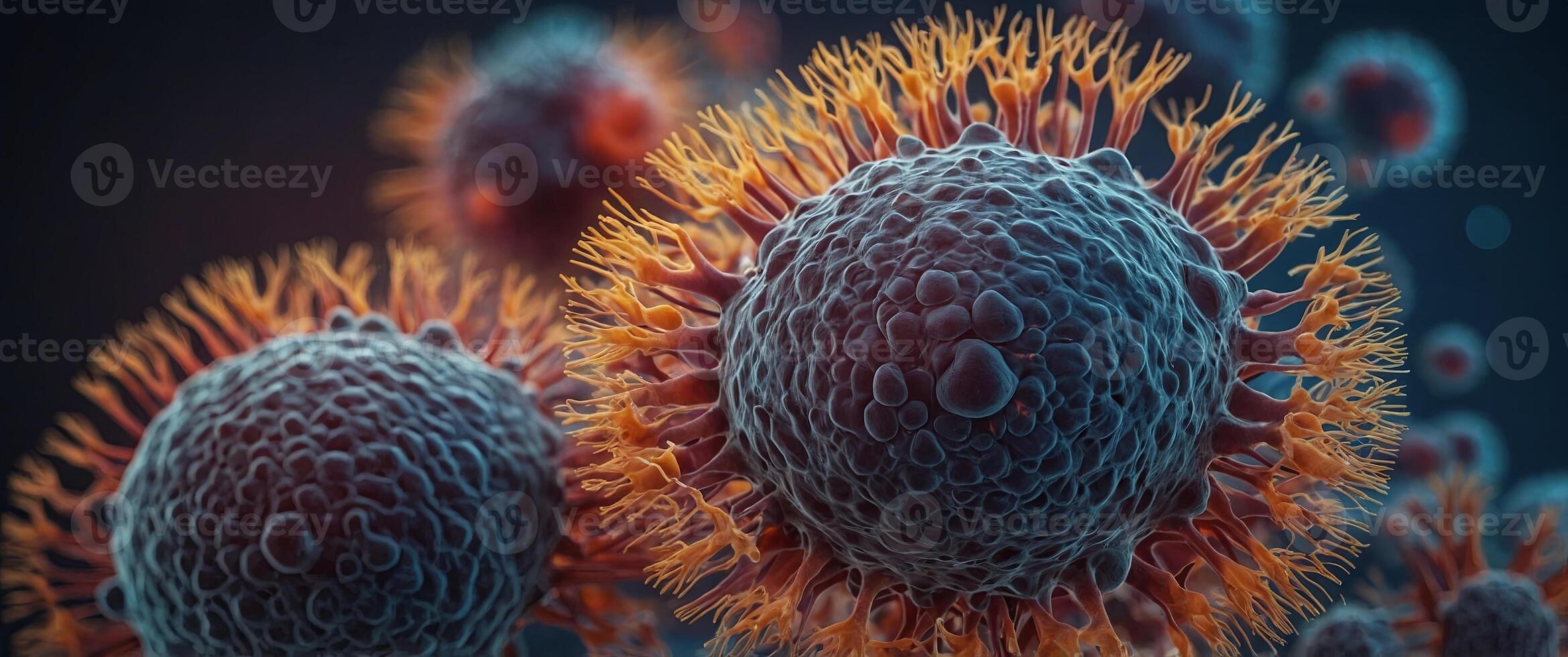 microscopic view of body cells cellulanr aranpy annd regenerantion reseanrch with stem cells. photo