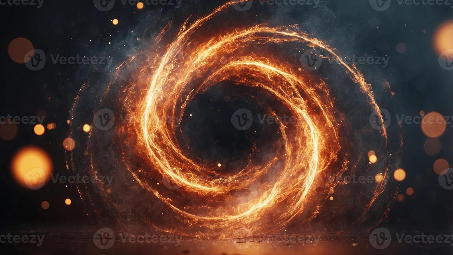 Fiery Spiral of Power and Destruction in a Monochromatic World A Stunning Visual Representation of Chaos and Transformation. photo