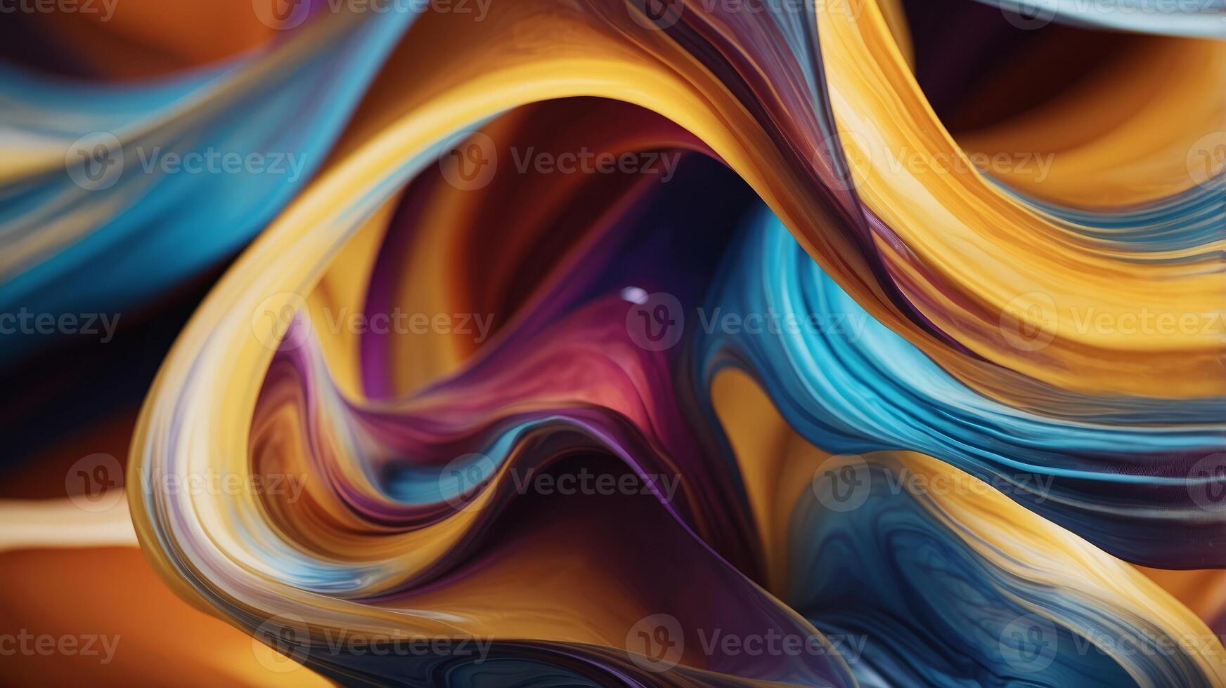 Mesmerizing Fluid Waves of Vibrant Colors in Dynamic Abstract Art Composition. photo