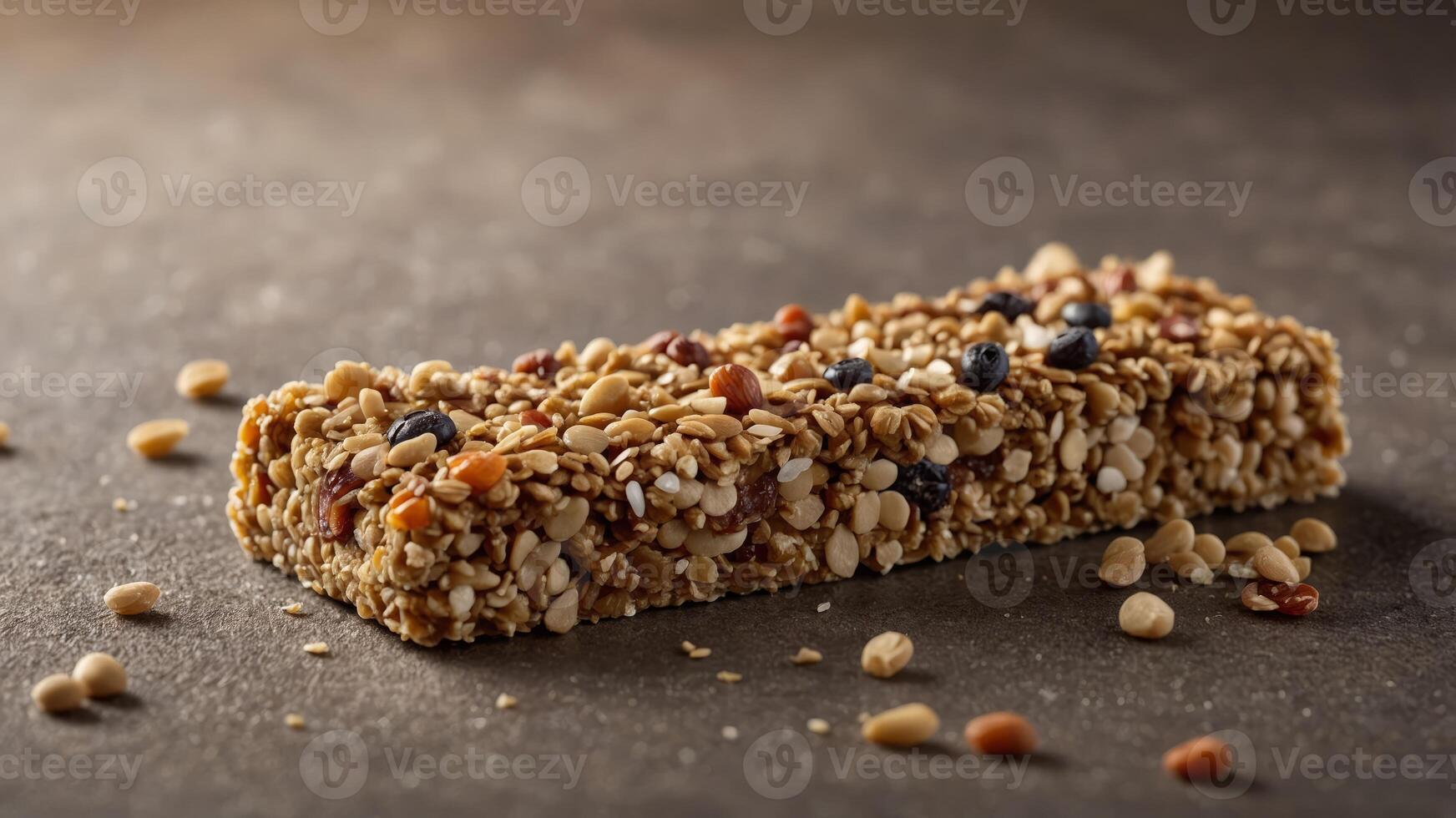A closeup of a buckwheat granola bar wrapper showcasing the amount of cholesterol and sodium in the product. photo