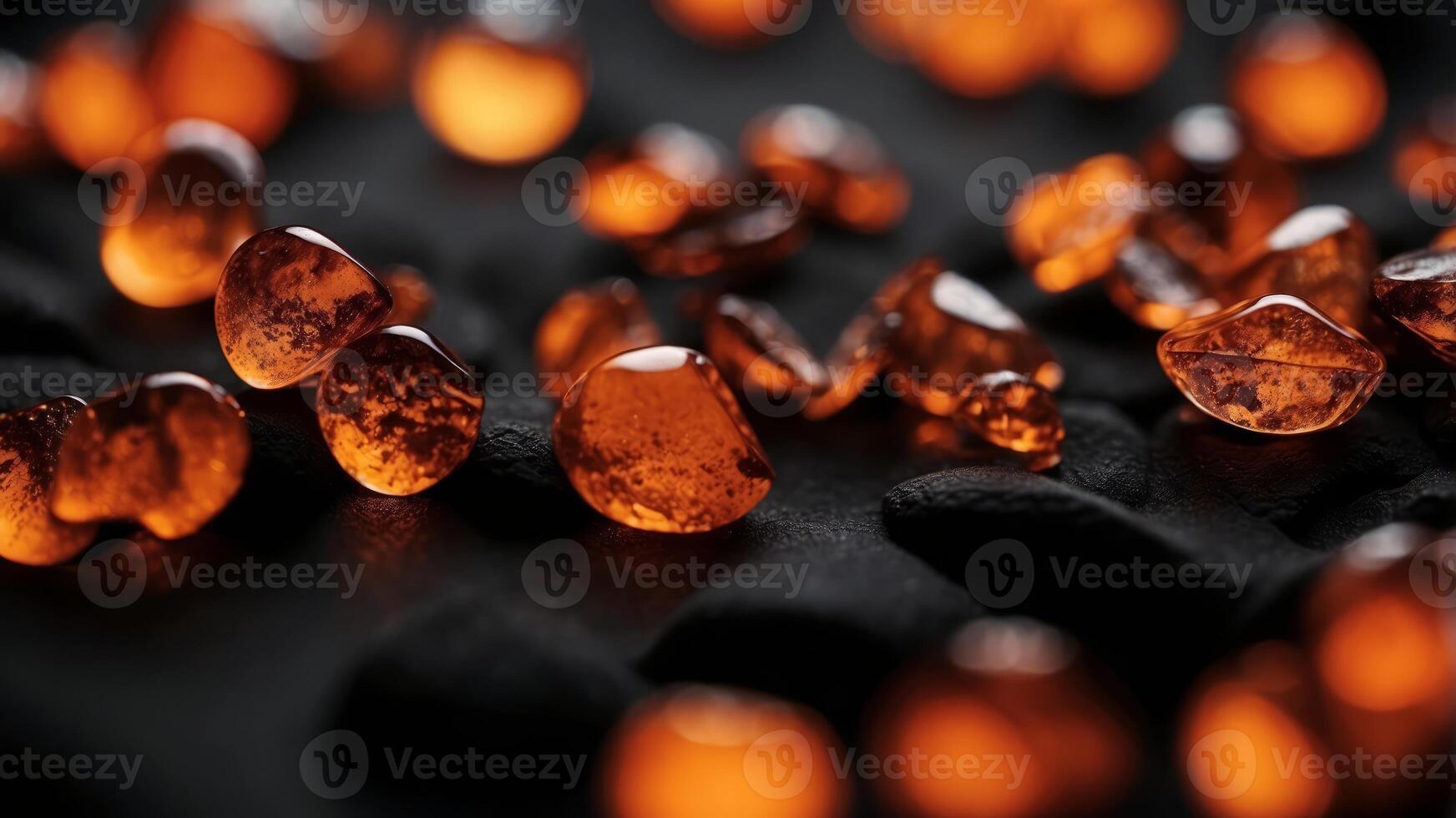 Stunning burnt orange gradient on a black background. photo