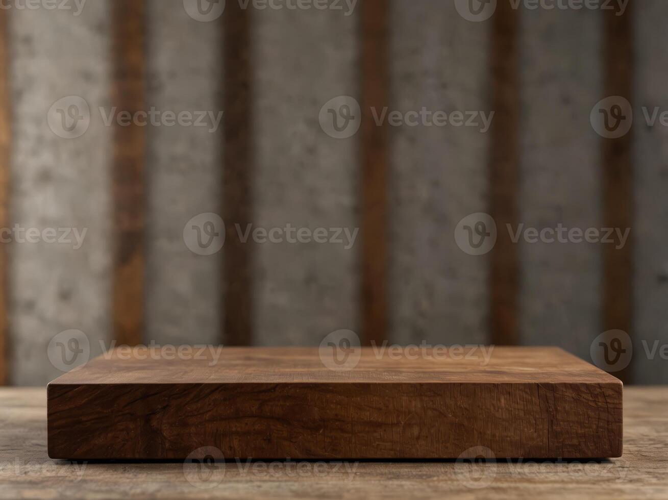 modern wood platform podium for product display presentation showcase. photo