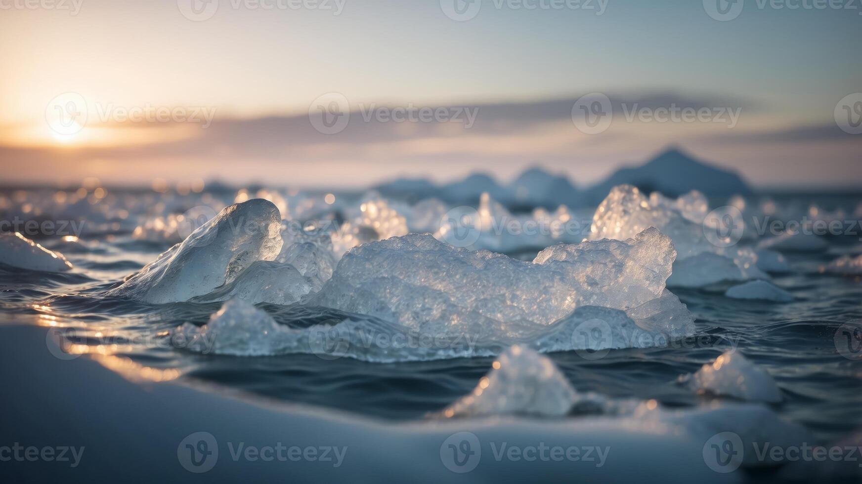 Captivating Frozen Waves in the Arctic Wilderness. photo