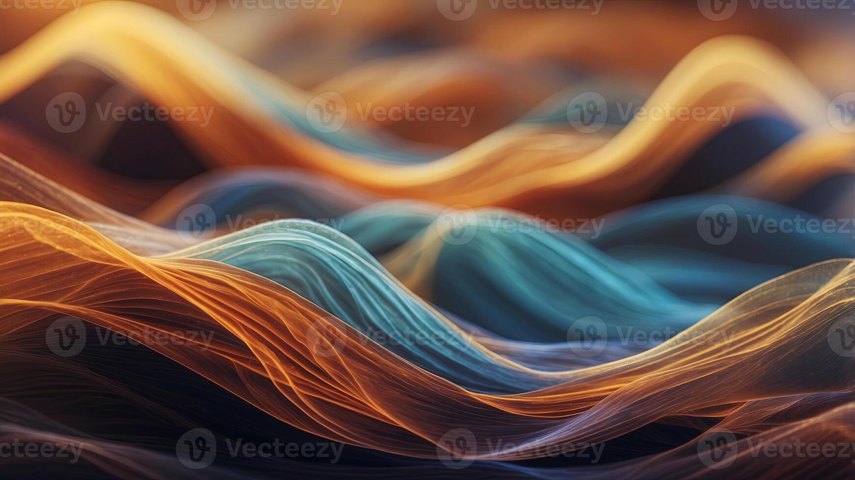 Vibrant and Dynamic Abstract Waves of Light and Color Flowing Through a Captivating Digital Landscape. photo