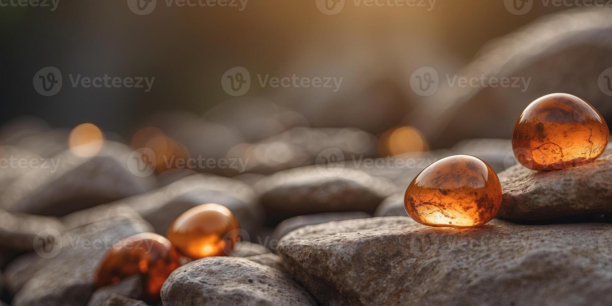 Nature background with orange and brown toned rocks for copy space image. photo