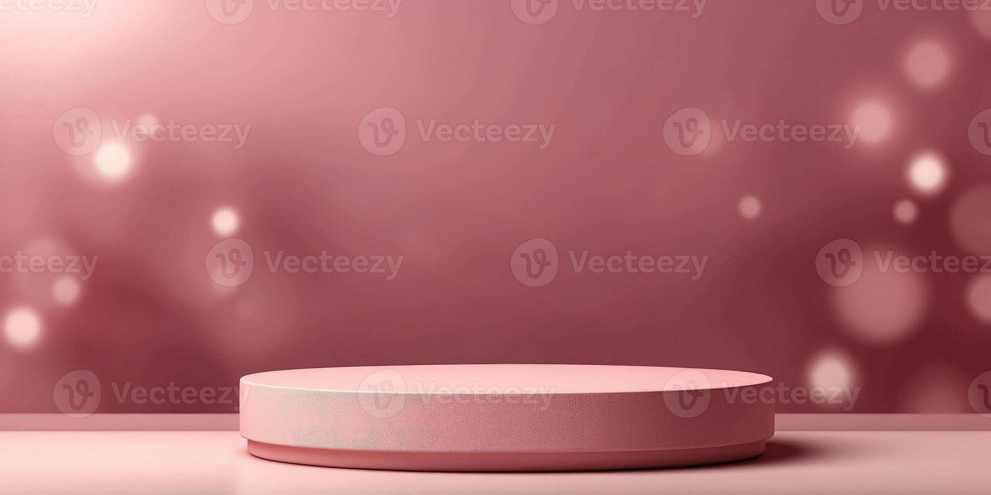 Abstract scene background Cylinder podium on pink background Product presentation, mock up, show cosmetic product, Podium, stage pedestal or platform. photo