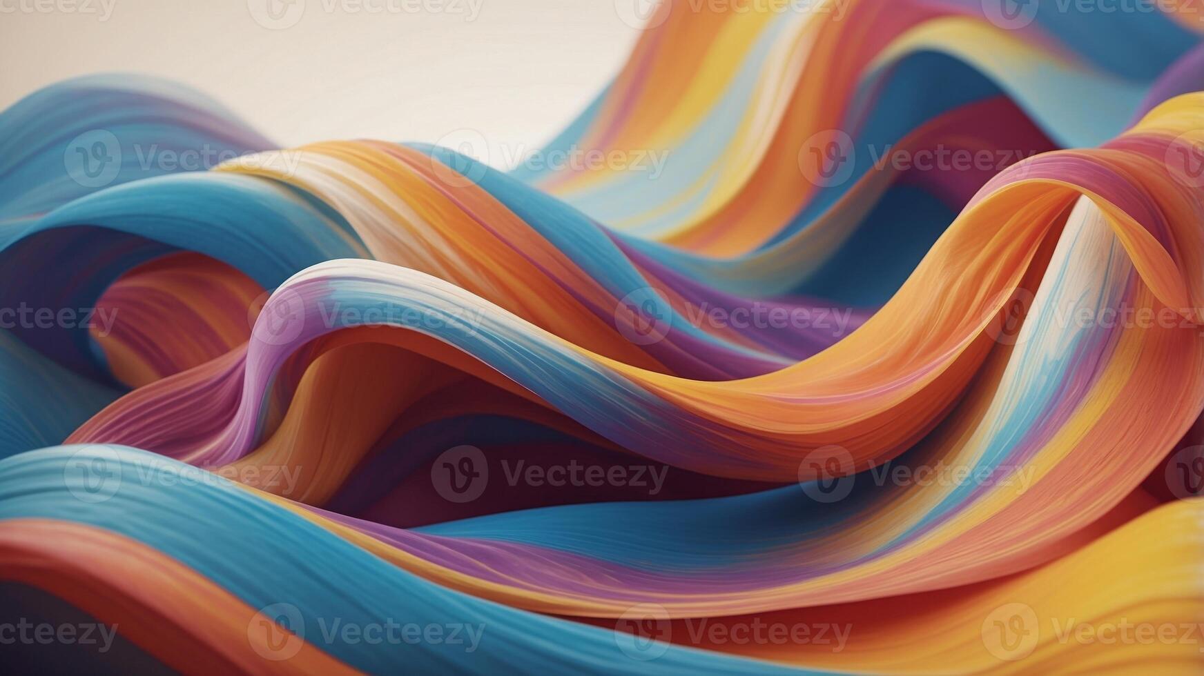 Vibrant abstract waves of color creating a dynamic visual effect. photo