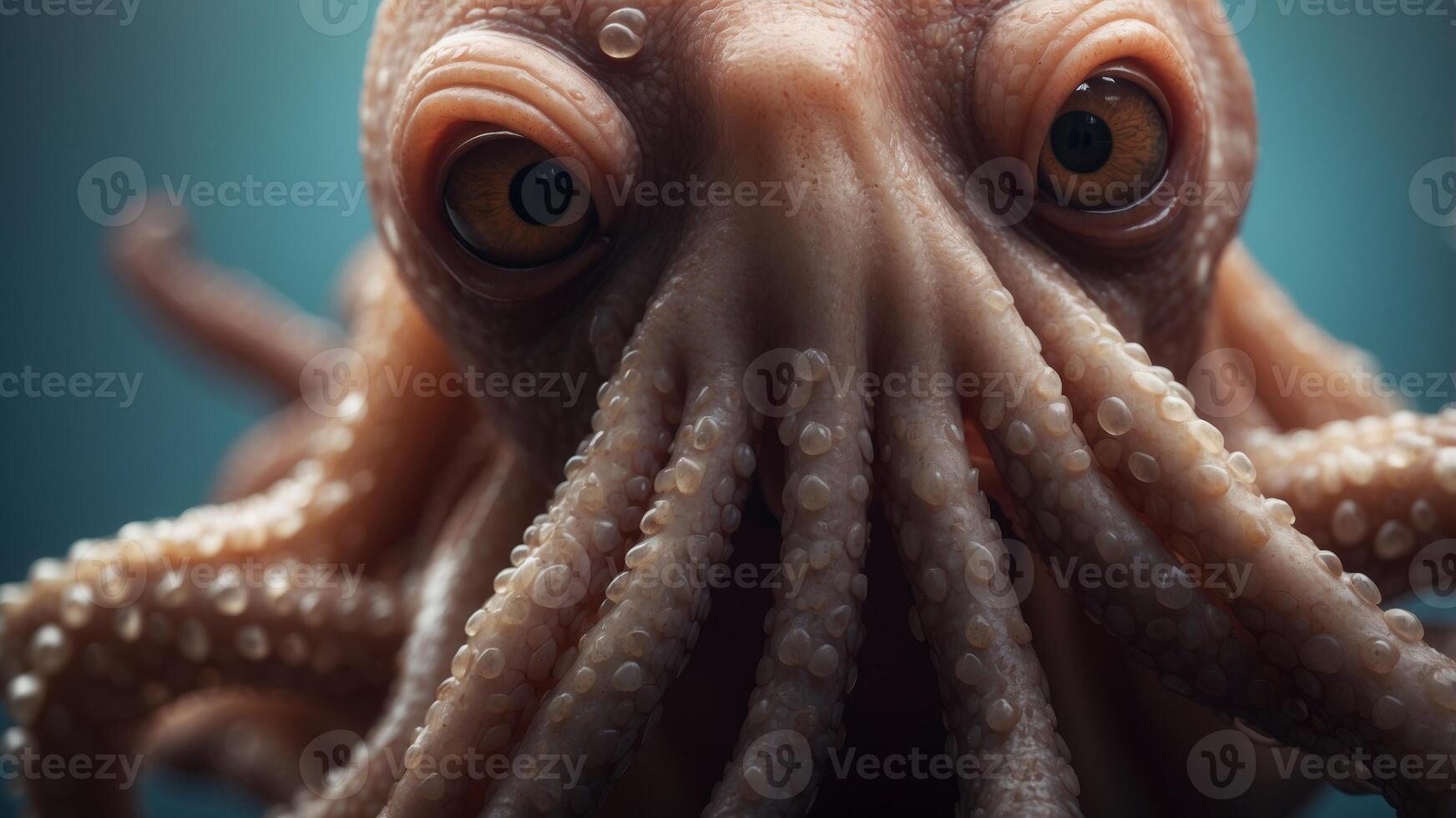 Close Up of a Giant Octopus with an Evil Stare. photo