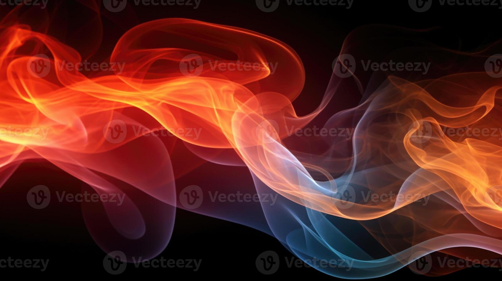 A study of the delicate and everchanging patterns of smoke from a lit cigarette. photo