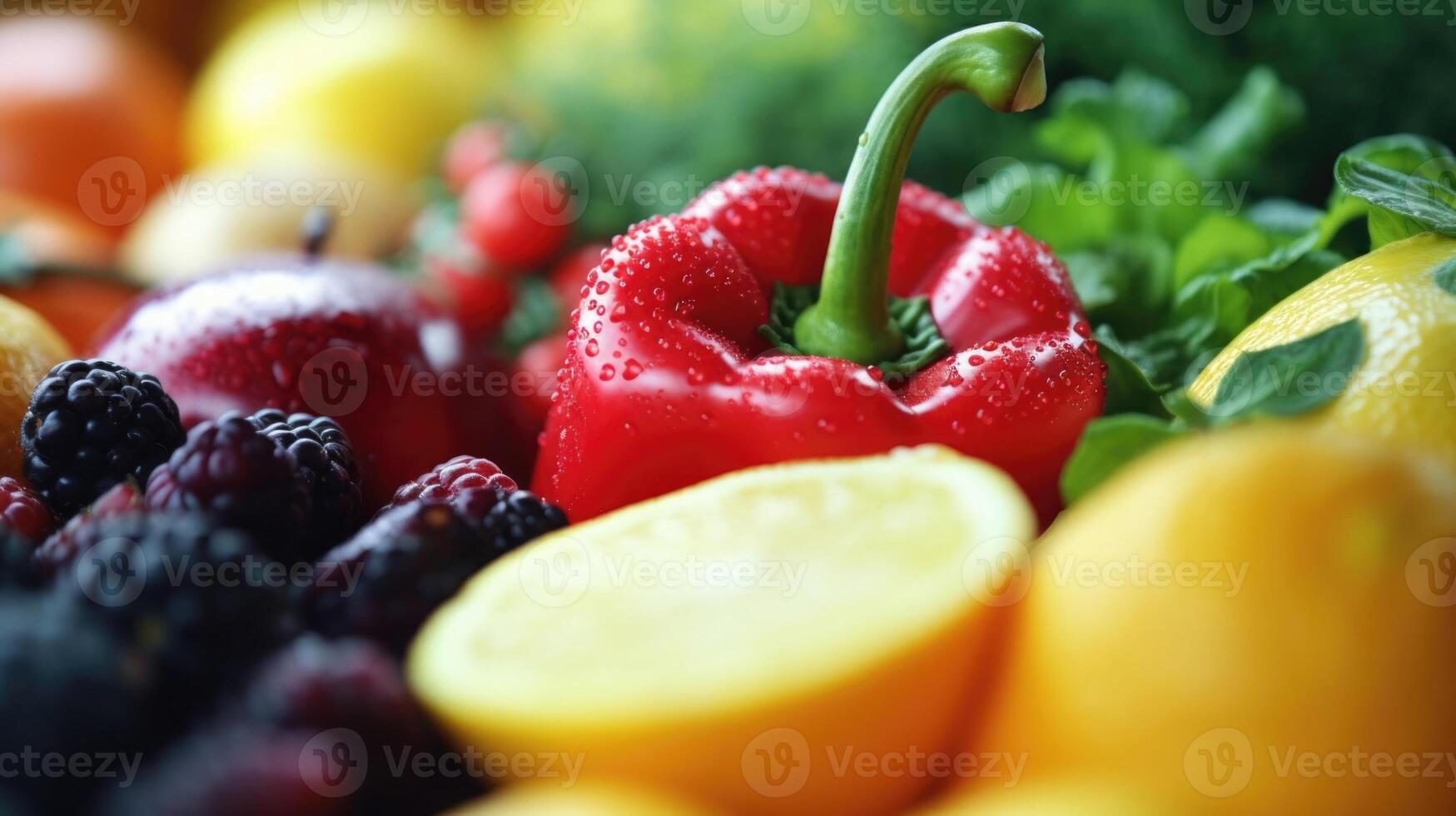 Close up shots of various fruits and vegetables that have been genetically modified, visually displaying the visible differences in size and appearance compared to their nonmodified photo