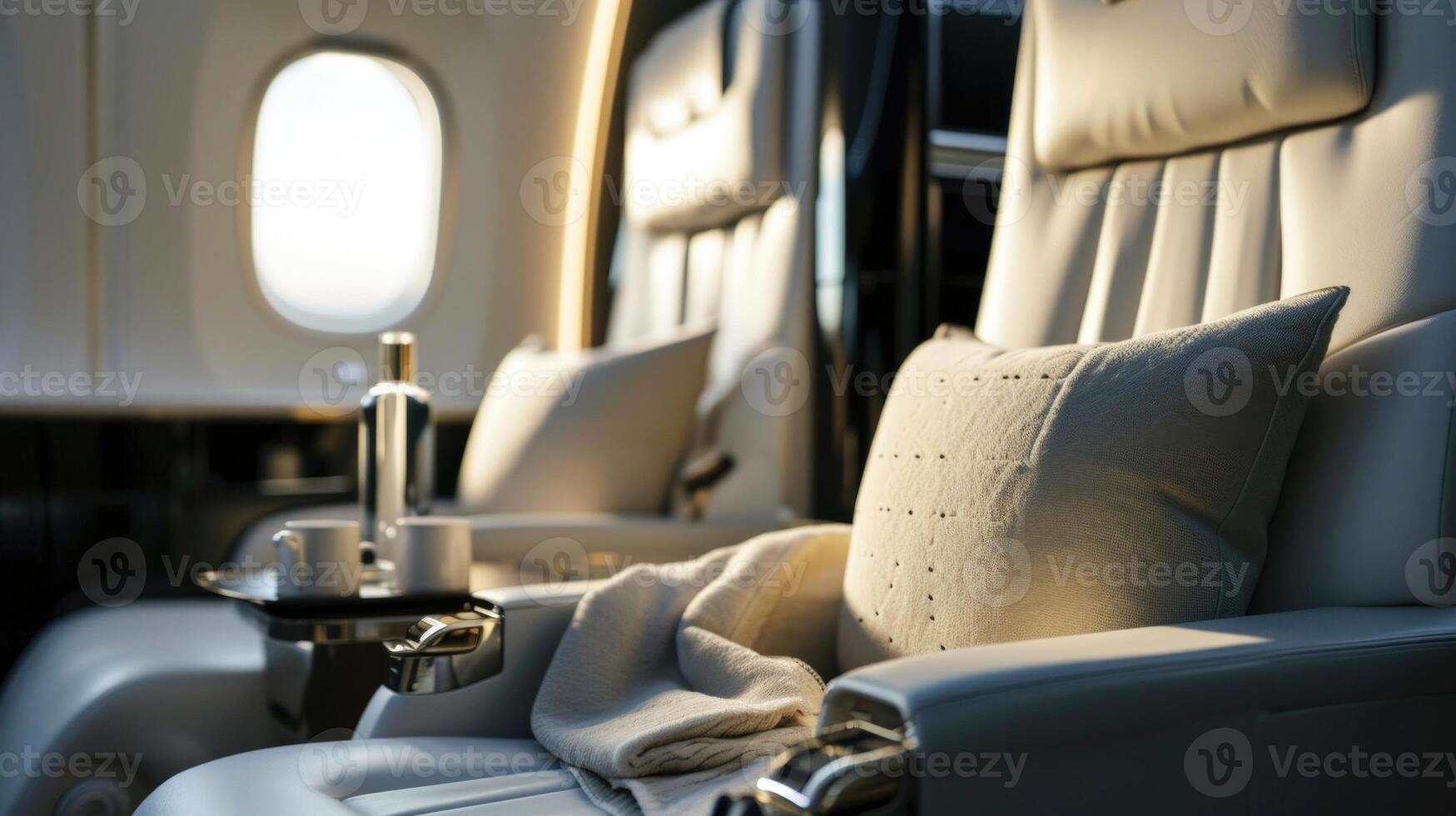 Take your flying experience to new heights with the inflight spa amenities on this private jet. Sink into a plush chair and let the tranquil aerial views set the scene for a blissful photo