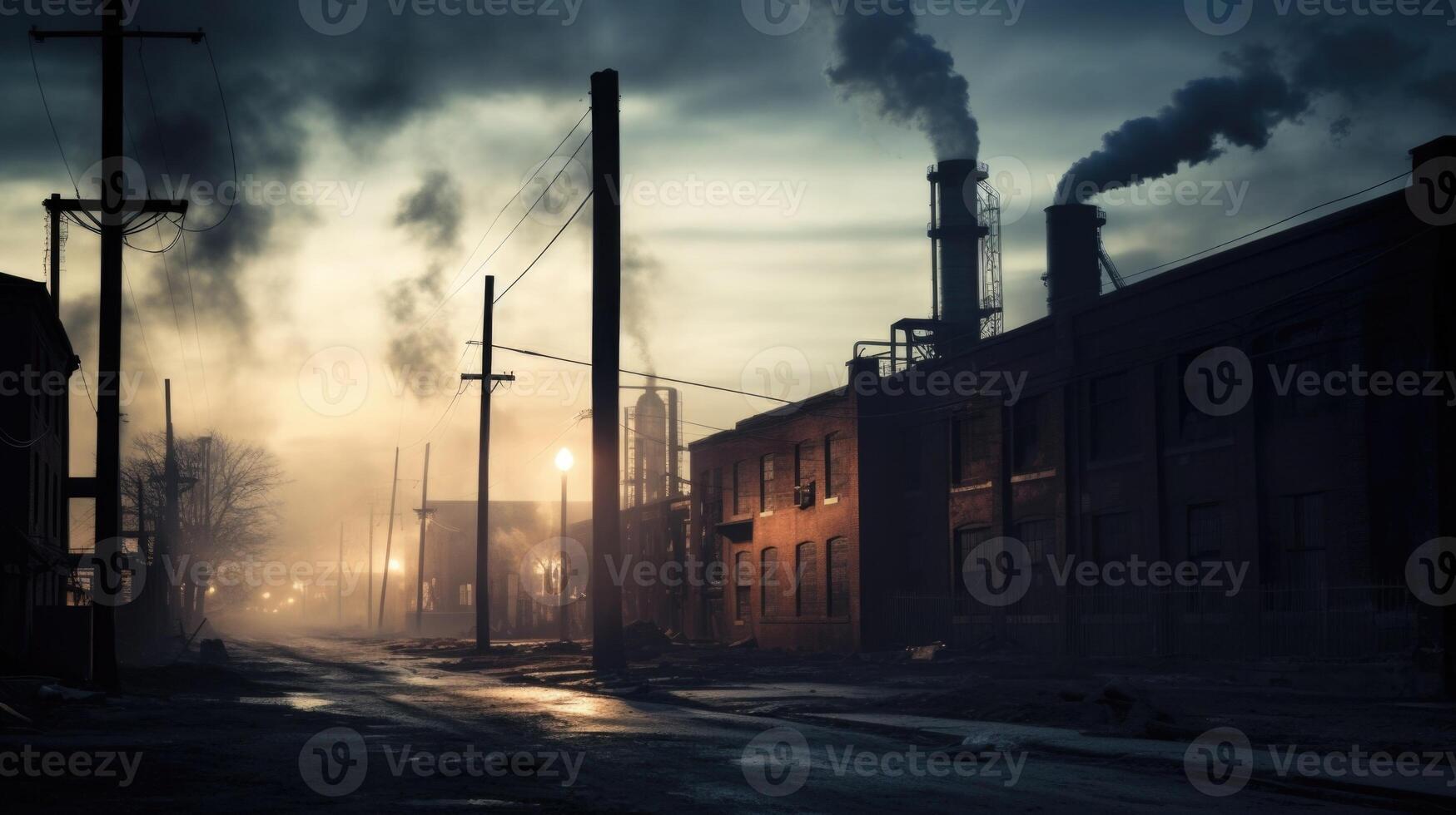 A haunting portrait of the citys industrial heart, its smokestacks an everpresent reminder of the cost of progress. photo