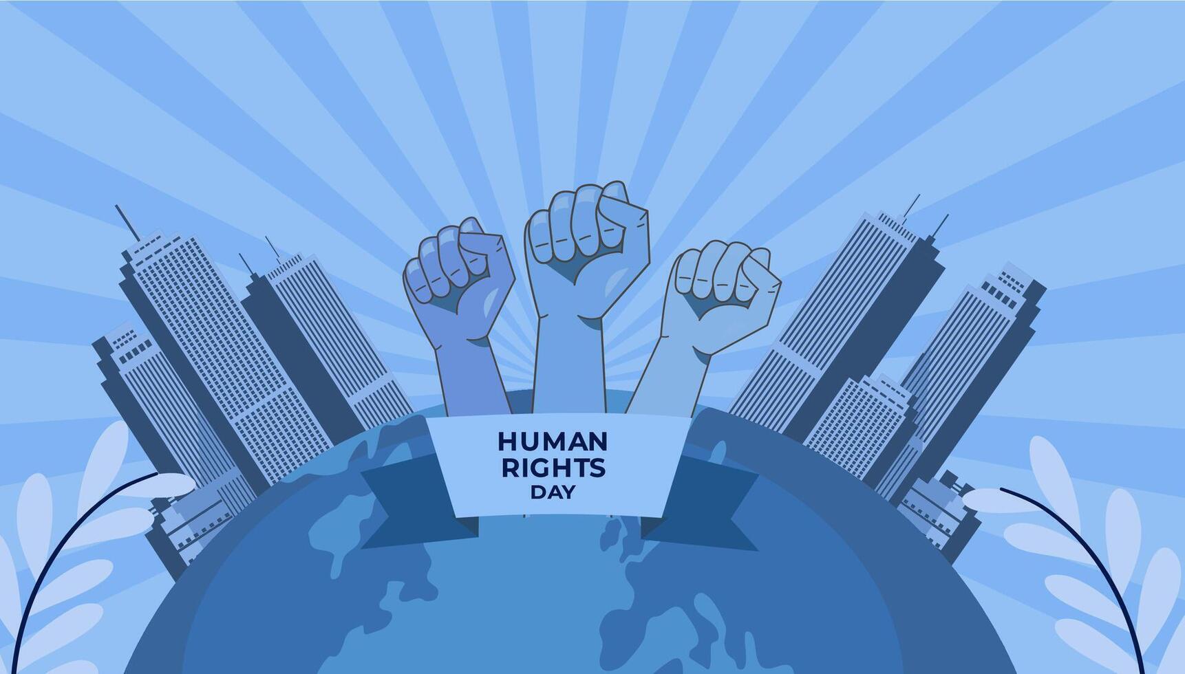 Hujan rights day banner vector