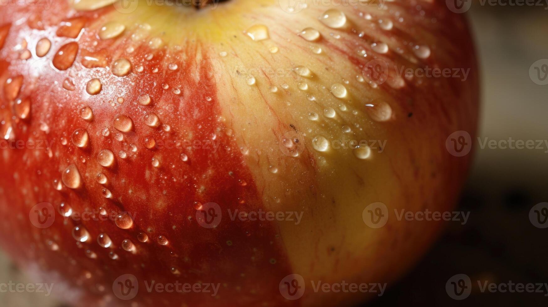 A closeup of a cider apple, highlighting its high sugar content and importance in the fermentation of cider. photo