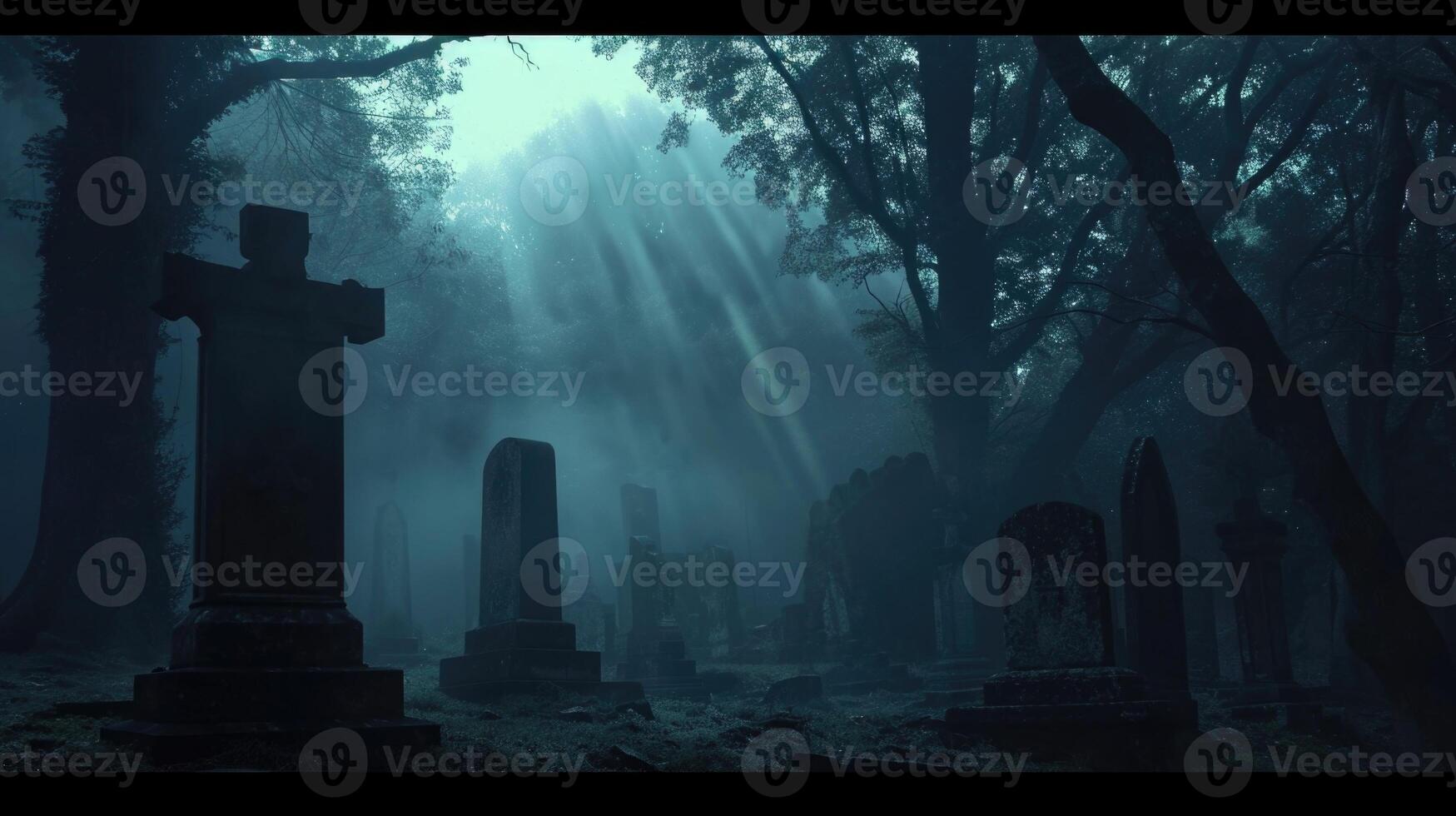In a secluded graveyard the ghostly sound of a br ensemble can be heard floating through the fog their dynamics rising and falling like the spirits of the departed photo