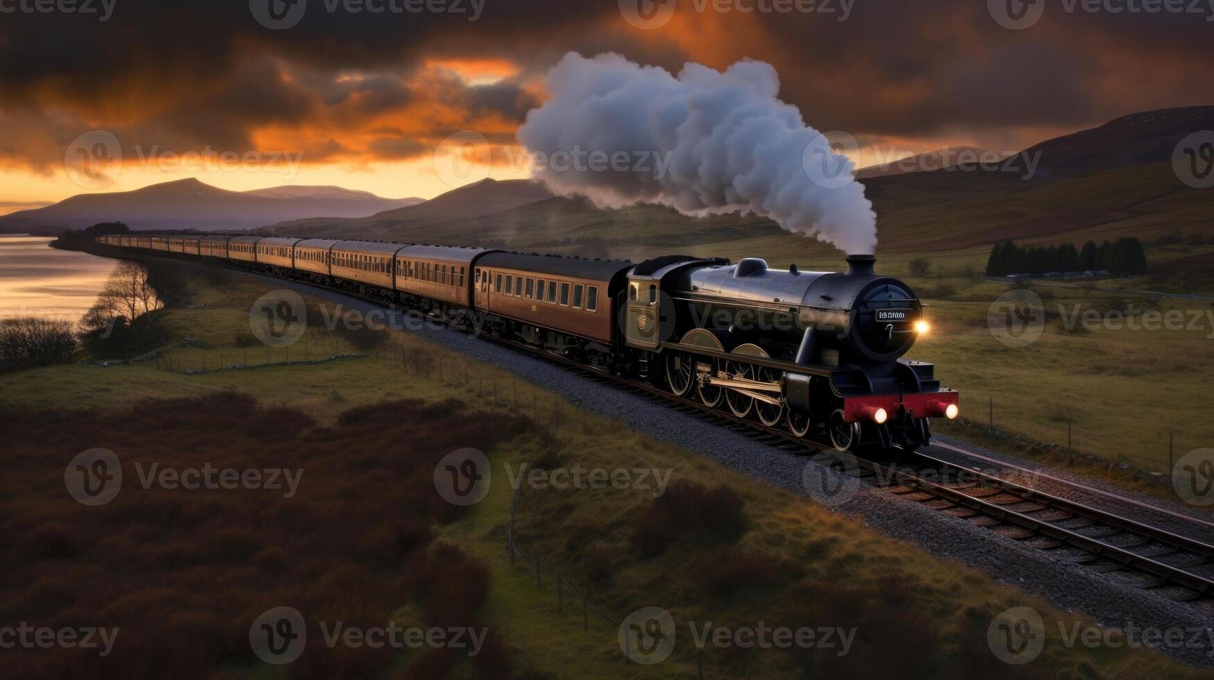 In the twilight hour, the factorys smoke takes on an ethereal quality, casting a mystical aura over the surrounding landscape. photo