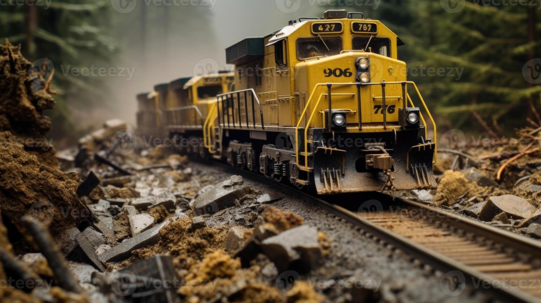 Under the weight of the incessant rain, the ground crumbles into a hazardous mudslide, leaving behind a path of destruction and chaos. photo