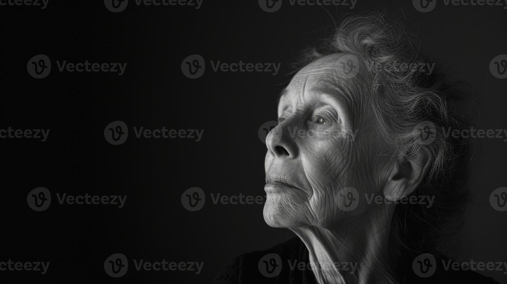 Portrait of an older woman her face lined with wisdom and experience reflecting on the journey of selfdiscovery she has traveled throughout her life photo