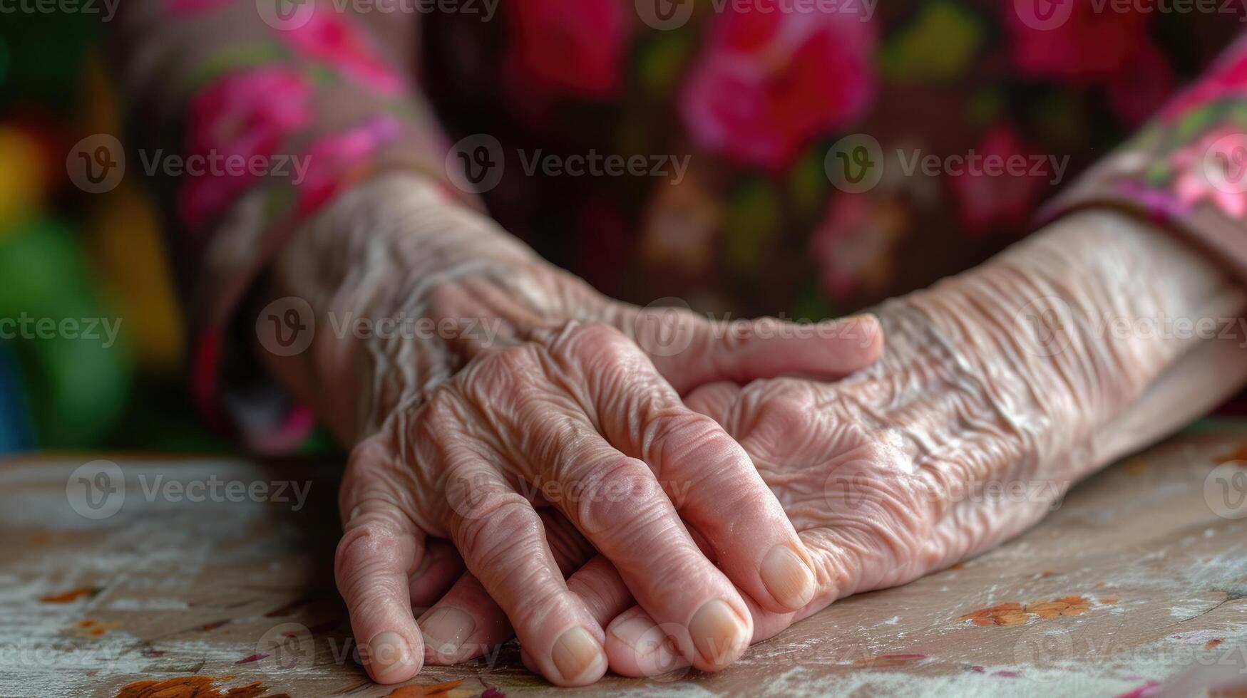 A closeup of an older persons hands engaged in a favorite hobby showing that pions and interests can continue well into old age photo
