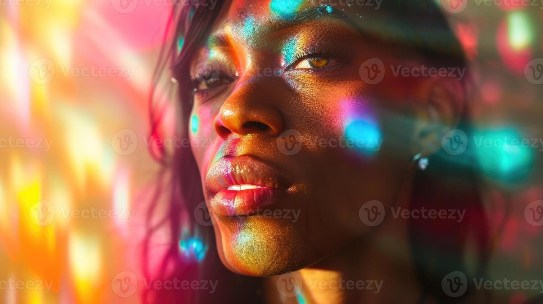 A portrait of a transgender person their vulnerability and courage radiating through their expression as they embrace their true self photo