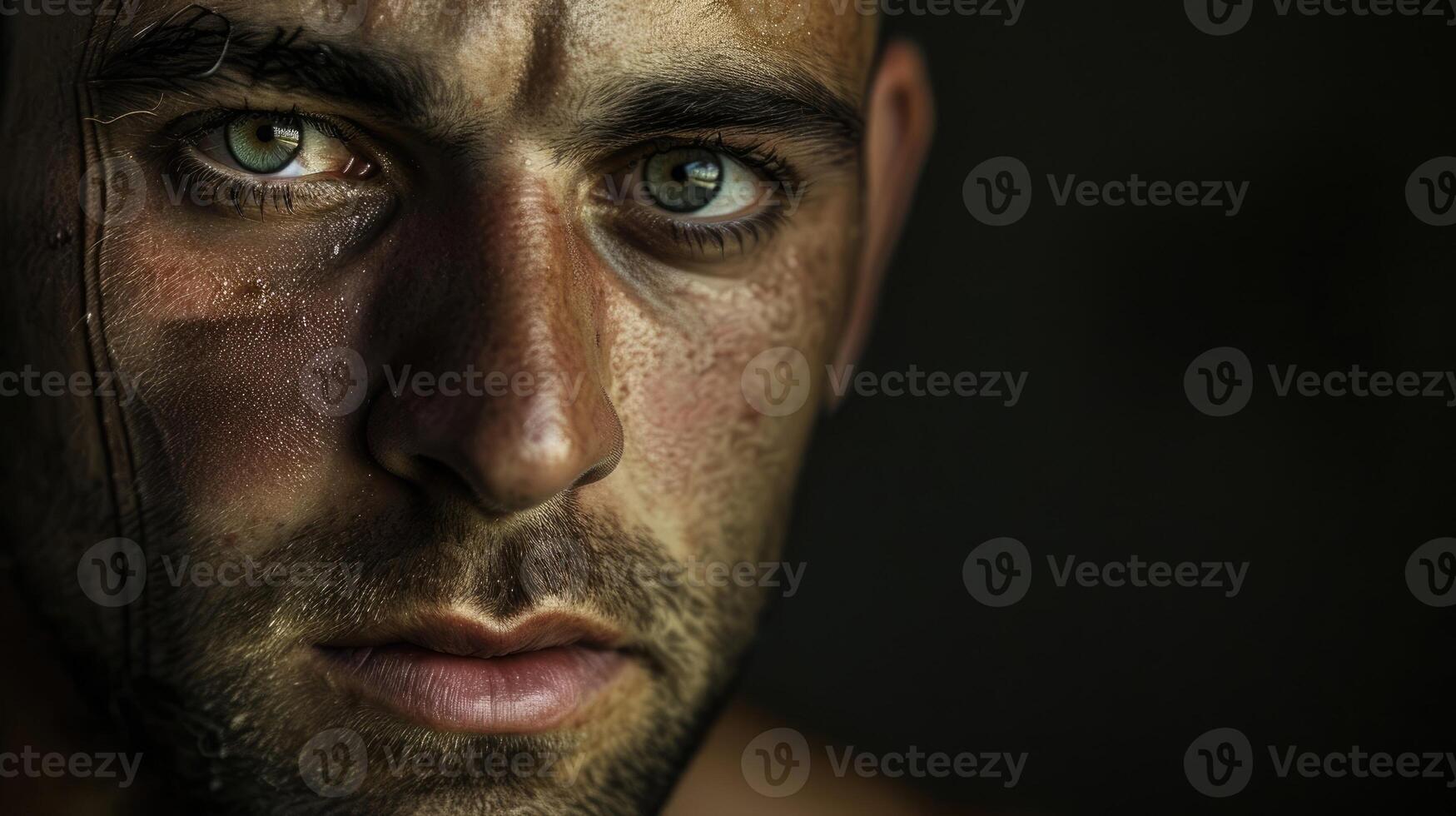 A man with a scar running down his face symbolizing the challenges and victories of surviving a workplace accident photo