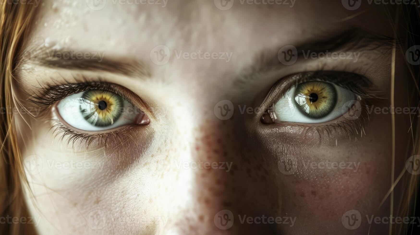 A closeup of a persons eyes filled with determination and strength as they navigate their journey towards selfdiscovery and acceptance photo
