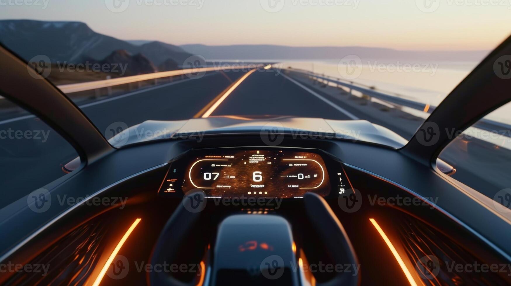 The crisp and clear numbers on the digital speedometer are highly visible even in bright sunlight making it easy for the driver to keep track of their speed while on the road photo