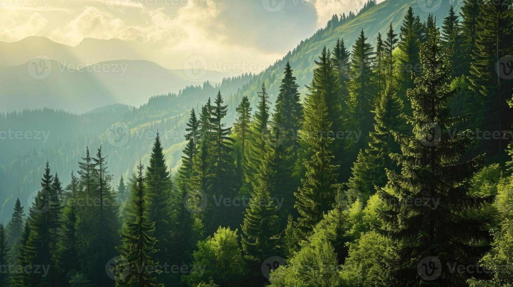 The scent of pine and earth filling the air, calming the senses and allowing for deep relaxation. photo