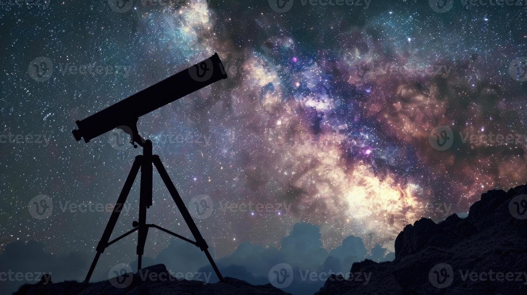A telescope pointed towards the distant stars, bringing them into sharp focus and revealing their hidden mysteries. photo